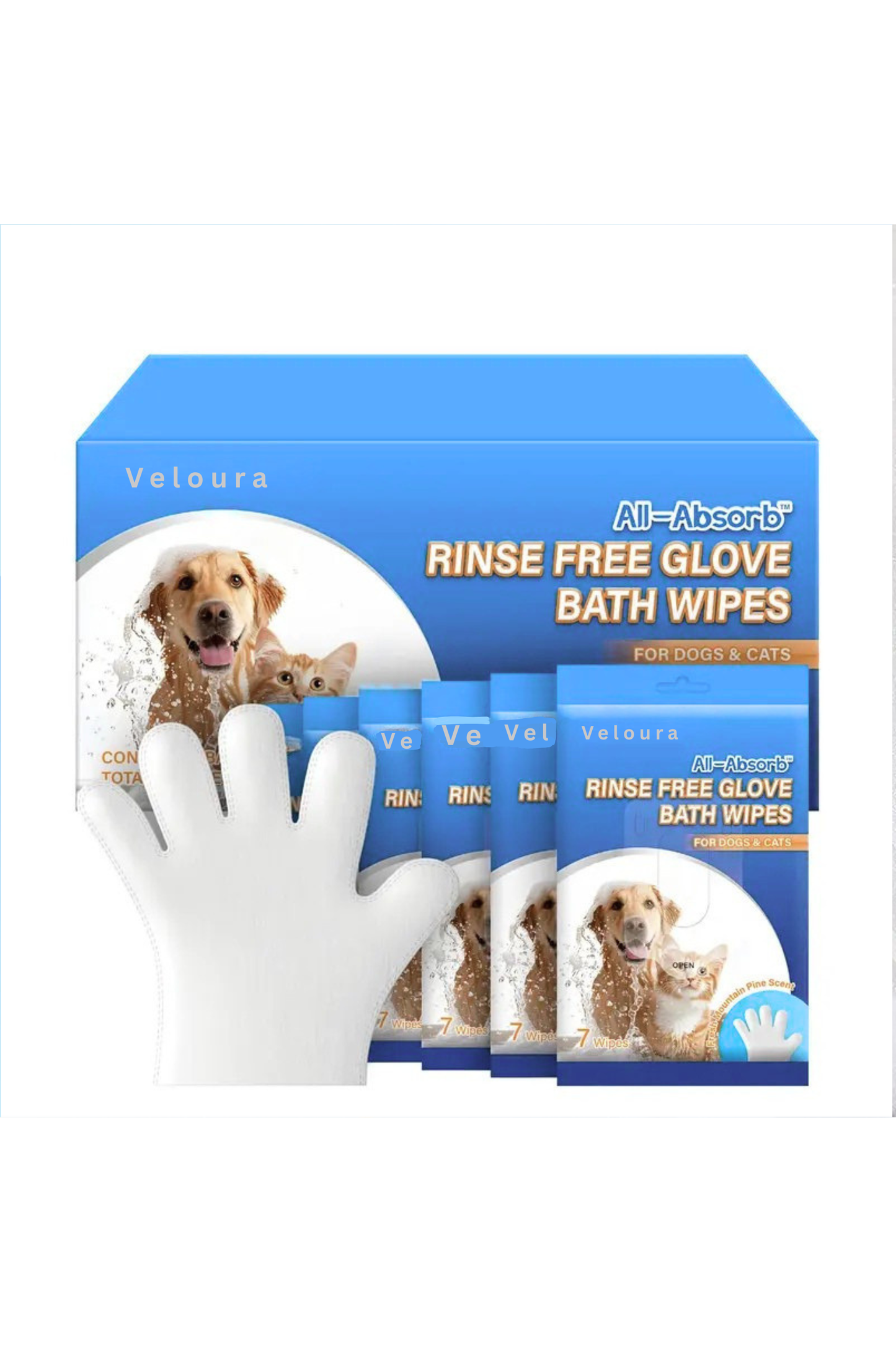 All-Absorb Pet Glove Wipes for All Pets